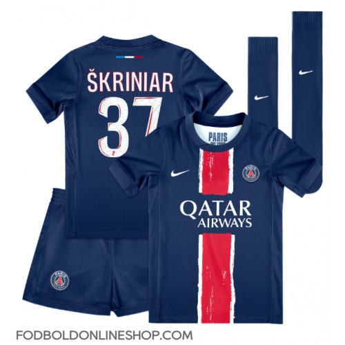 Paris Saint-Germain Milan Skriniar #37 Hjemme Trøje Børn 2024-25 Kortærmet (+ Korte bukser)